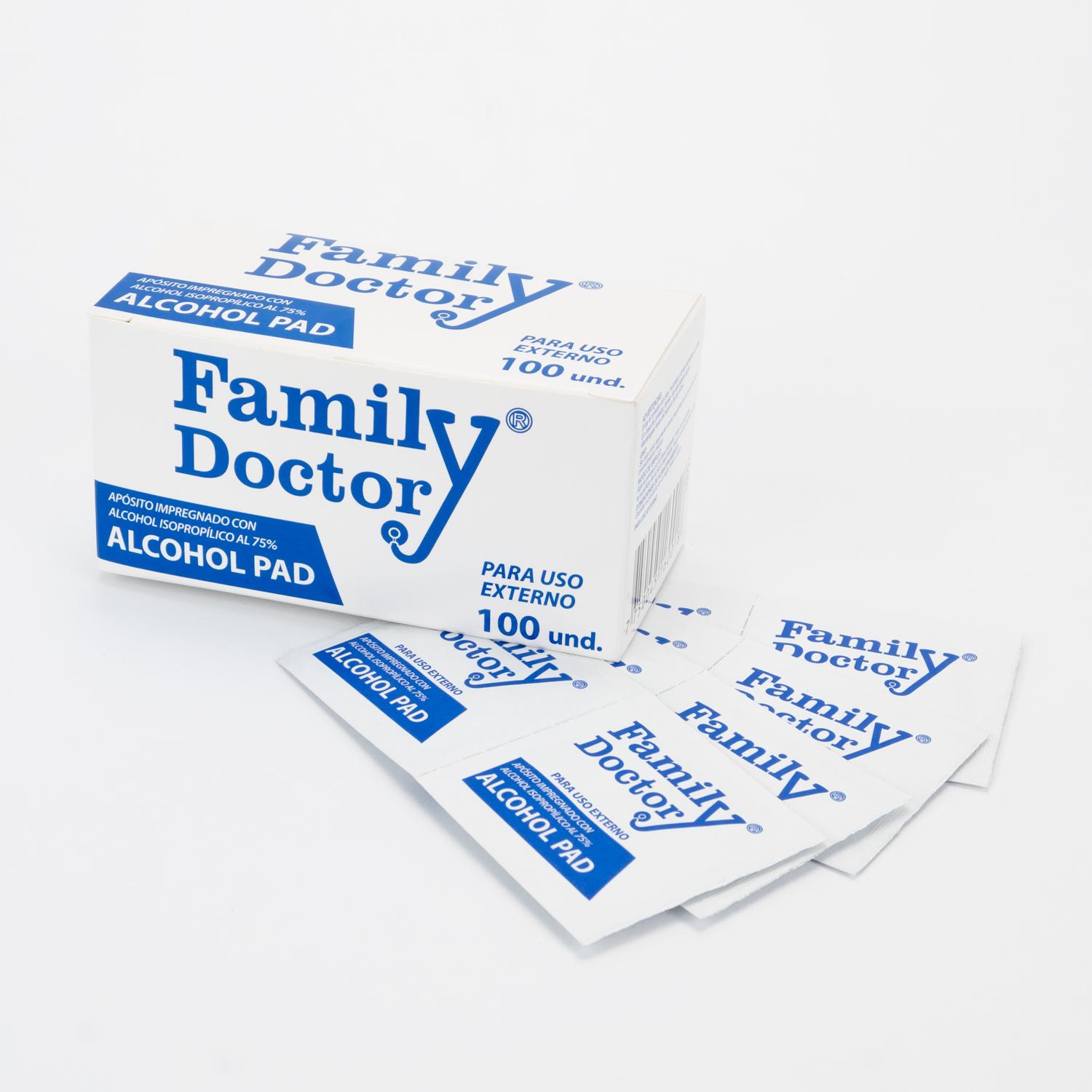 2.Alcohol-Pad-Family-Doctor-100-Unidades.jpeg Alcohol Pads Caja (100 UND) - Imagen 1